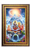 Lord Shiva And Parvathi Digital Golden Balck Color Photo Frame | Hindu Religious Wall Decor | 10x16 Inches - Inspirational Wall Art For Office, Home Decor - Ideal Spiritual Gift (F16926)