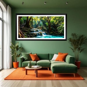 Nature Landscape Floating Frame Scenery Digital Print - (I5588) - 12x24 inch Modern Nature Wall Art for Living Room, Bedroom, Office, Hotels, Drawing Room Nature Landscape Floating Frame Scenery Digital Print - (I5588) - 12x24 inch Modern Nature Wall Art for Living Room, Bedroom, Office, Hotels, Drawing Room