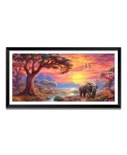 Nature Landscape Floating Frame Scenery Digital Print - (I5570) - 12x24 inch Modern Nature Wall Art for Living Room, Bedroom, Office, Hotels, Drawing Room
