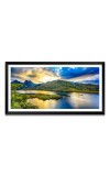 Nature Landscape Floating Frame Scenery Digital Print - (I5733) - 18x36 inch Modern Nature Wall Art for Living Room, Bedroom, Office, Hotels, Drawing Room