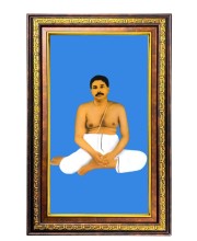 Sri Sri Thakur Anukul Digital Golden Balck Color Photo Frame | Hindu Religious Wall Decor | 10x16 Inches - Inspirational Wall Art For Office, Home Decor - Ideal Spiritual Gift (F16673)