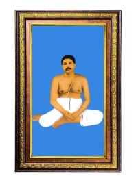 Sri Sri Thakur Anukul Digital Golden Balck Color Photo Frame | Hindu Religious Wall Decor | 16x22 Inches - Inspirational Wall Art For Office, Home Decor - Ideal Spiritual Gift (F16673)