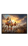 Lord Krishna Laminated Photo - 9x11 Inches, Divine Blessings For Home & Office And Temple Decoration (F16068)