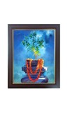 Hitech Sales Tulsi Ma Photo Frame for Pooja Room, Temple Decor, Home Decoration and Gift (Wall and Tabletop, Rectangular, Polystyrene Frame, Printed Photo, 24 x 29 cm, Black)