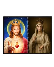 Jesus Christ - Our Lady Of Rosary Laminated Photo - 5x7 Inches, Divine Blessings For Home & Office And Temple Decoration (F16370)