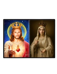 Jesus Christ - Our Lady Of Rosary Laminated Photo - 7x9 Inches, Divine Blessings For Home & Office And Temple Decoration (F16370)