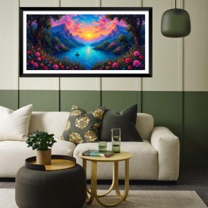 Nature Landscape Floating Frame Scenery Digital Print - (I5833) - 24x36 inch Modern Nature Wall Art for Living Room, Bedroom, Office, Hotels, Drawing Room Nature Landscape Floating Frame Scenery Digital Print - (I5833) - 24x36 inch Modern Nature Wall Art for Living Room, Bedroom, Office, Hotels, Drawing Room
