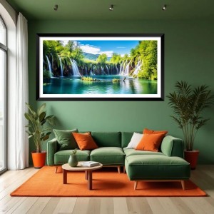 Nature Landscape Floating Frame Scenery Digital Print - (I5589) - 24x48 inch Modern Nature Wall Art for Living Room, Bedroom, Office, Hotels, Drawing Room Nature Landscape Floating Frame Scenery Digital Print - (I5589) - 24x48 inch Modern Nature Wall Art for Living Room, Bedroom, Office, Hotels, Drawing Room