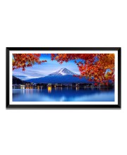 Nature Landscape Floating Frame Scenery Digital Print - (I5554) - 12x24 inch Modern Nature Wall Art for Living Room, Bedroom, Office, Hotels, Drawing Room