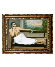 HiTechMart Anukul Chandra Thakur (Anukulchandra Chakravarty) Spiritual Wall Photo Frame – Divine Portrait for Home Temple, Pooja Room & Spiritual Decor – Vintage Style Framed Picture (5 x 7 inch)