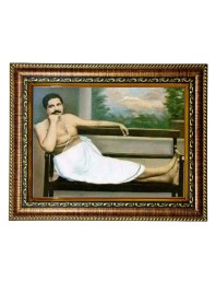 HiTechMart Anukul Chandra Thakur (Anukulchandra Chakravarty) Spiritual Wall Photo Frame – Divine Portrait for Home Temple, Pooja Room & Spiritual Decor – Vintage Style Framed Picture (9 x 11 inch)