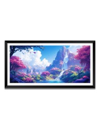 Nature Landscape Floating Frame Scenery Digital Print - (I5864) - 24x36 inch Modern Nature Wall Art for Living Room, Bedroom, Office, Hotels, Drawing Room