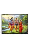 Lord RamSita,Lakshmana Laminated Photo - 7x9 Inches, Divine Blessings For Home & Office And Temple Decoration (F16047)