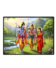 Lord RamSita,Lakshmana Laminated Photo - 5x7 Inches, Divine Blessings For Home & Office And Temple Decoration (F16047)