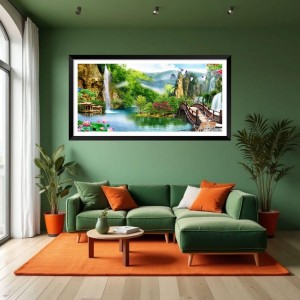 Nature Landscape Floating Frame Scenery Digital Print - (I5896) - 24x36 inch Modern Nature Wall Art for Living Room, Bedroom, Office, Hotels, Drawing Room Nature Landscape Floating Frame Scenery Digital Print - (I5896) - 24x36 inch Modern Nature Wall Art for Living Room, Bedroom, Office, Hotels, Drawing Room