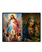 Jesus Lady Of Velankanni Laminated Photo - 11x13 Inches, Divine Blessings For Home & Office And Temple Decoration (F16211)