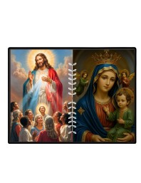 Jesus Lady Of Velankanni Laminated Photo - 11x13 Inches, Divine Blessings For Home & Office And Temple Decoration (F16211)