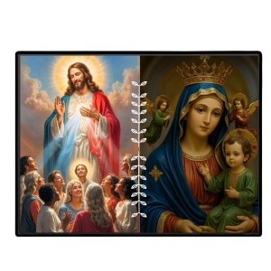 Jesus Lady Of Velankanni Laminated Photo - 11x13 Inches, Divine Blessings For Home & Office And Temple Decoration (F16211)