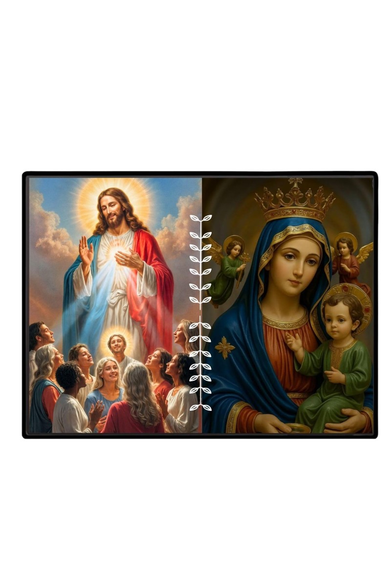 Jesus Lady Of Velankanni Laminated Photo - 5x7 Inches, Divine Blessings For Home & Office And Temple Decoration (F16211)