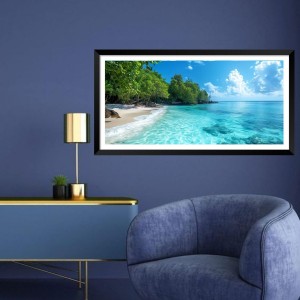 Nature Landscape Floating Frame Scenery Digital Print - (I5696) - 24x36 inch Modern Nature Wall Art for Living Room, Bedroom, Office, Hotels, Drawing Room