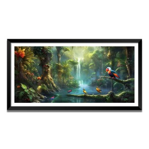 Nature Landscape Floating Frame Scenery Digital Print - (I5666) - 18x36 inch Modern Nature Wall Art for Living Room, Bedroom, Office, Hotels, Drawing Room Nature Landscape Floating Frame Scenery Digital Print - (I5666) - 18x36 inch Modern Nature Wall Art for Living Room, Bedroom, Office, Hotels, Drawing Room