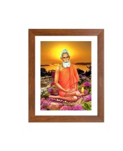 Sri Sri Lokenath Baba colored Photos in One Frame | Spiritual Devotional Wall Art | Photos for puja room, wall and table top