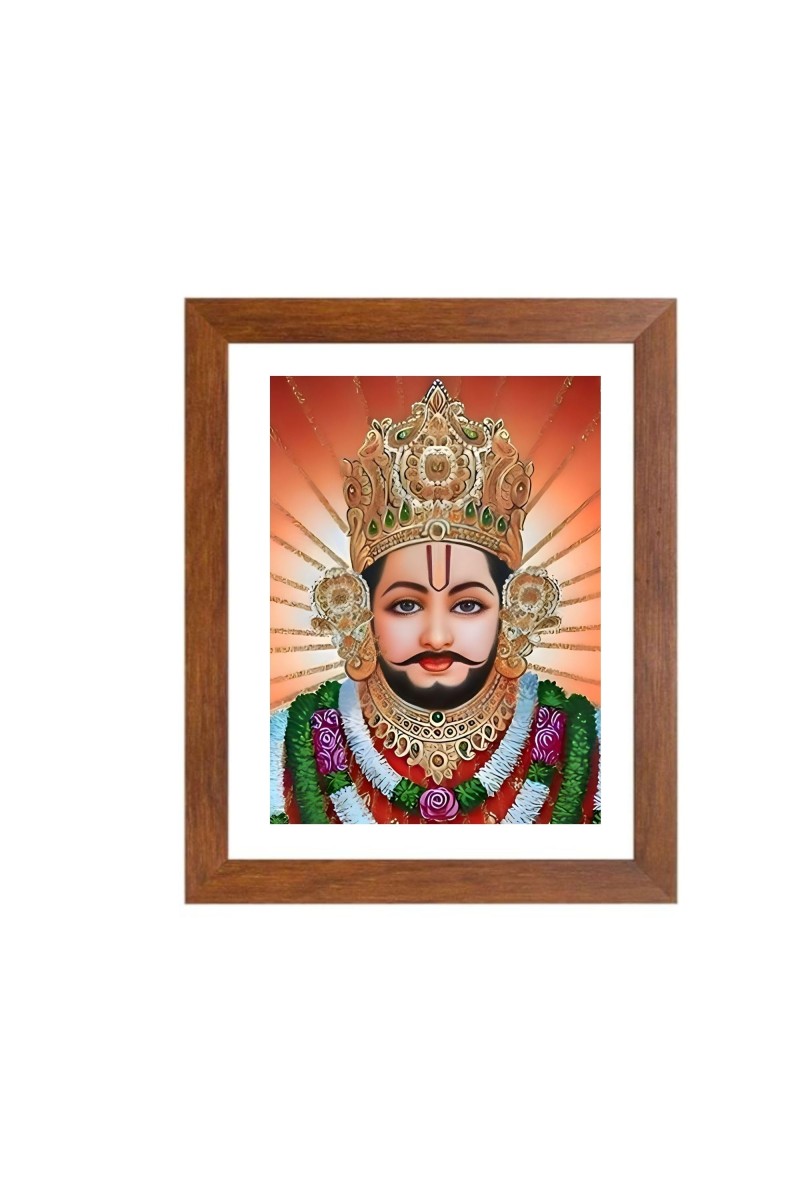 Colored Photo of Khatu Shyam Baba | Divine Shyam Baba Wall Art | Spiritual Decor for Home & Temple | Ideal for puja room