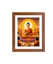 Generic Gautam Buddha Colored Photo | Spiritual Print | Ideal for Living Room, Home Office | Wall Art