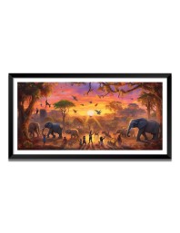 Nature Landscape Floating Frame Scenery Digital Print - (I5632) - 12x24 inch Modern Nature Wall Art for Living Room, Bedroom, Office, Hotels, Drawing Room