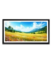 Nature Landscape Floating Frame Scenery Digital Print - (I5818) - 12x24 inch Modern Nature Wall Art for Living Room, Bedroom, Office, Hotels, Drawing Room