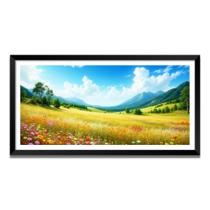 Nature Landscape Floating Frame Scenery Digital Print - (I5688) - 24x36 inch Modern Nature Wall Art for Living Room, Bedroom, Office, Hotels, Drawing Room