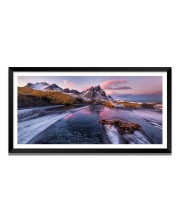 Nature Landscape Floating Frame Scenery Digital Print - (I5540) - 12x24 inch Modern Nature Wall Art for Living Room, Bedroom, Office, Hotels, Drawing Room