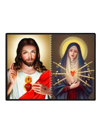 Jesus Christ - Our Lady Of Sorrows Laminated Photo - 7x9 Inches, Divine Blessings For Home & Office And Temple Decoration (F16339)