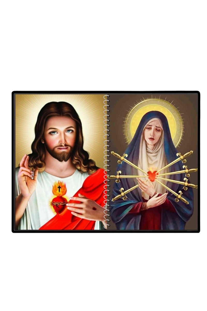 Jesus Christ - Our Lady Of Sorrows Laminated Photo - 11x13 Inches, Divine Blessings For Home & Office And Temple Decoration (F16339)