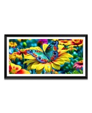 Nature Landscape Floating Frame Scenery Digital Print - (I5867) - 12x24 inch Modern Nature Wall Art for Living Room, Bedroom, Office, Hotels, Drawing Room