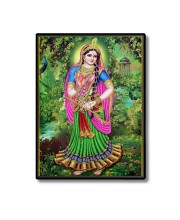 Radha Laminated Photo - 5x7 Inches, Divine Blessings for Home & Office and Temple Decoration