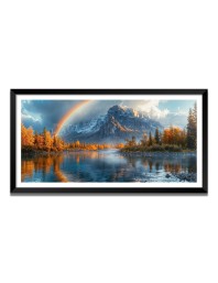Nature Landscape Floating Frame Scenery Digital Print - (I5548) - 18x36 inch Modern Nature Wall Art for Living Room, Bedroom, Office, Hotels, Drawing Room