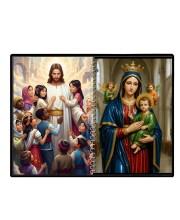 Jesus Christ - Our Lady Of Perpetual Help Laminated Photo - 11x13 Inches, Divine Blessings For Home & Office And Temple Decoration (F16368)