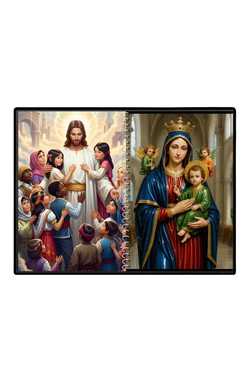 Jesus Christ - Our Lady Of Perpetual Help Laminated Photo - 11x13 Inches, Divine Blessings For Home & Office And Temple Decoration (F16368)