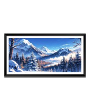 Nature Landscape Floating Frame Scenery Digital Print - (I5625) - 12x24 inch Modern Nature Wall Art for Living Room, Bedroom, Office, Hotels, Drawing Room