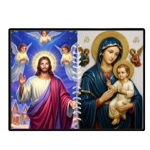 Jesus Lady Of Velankanni Laminated Photo - 11x13 Inches, Divine Blessings For Home & Office And Temple Decoration (F16212)