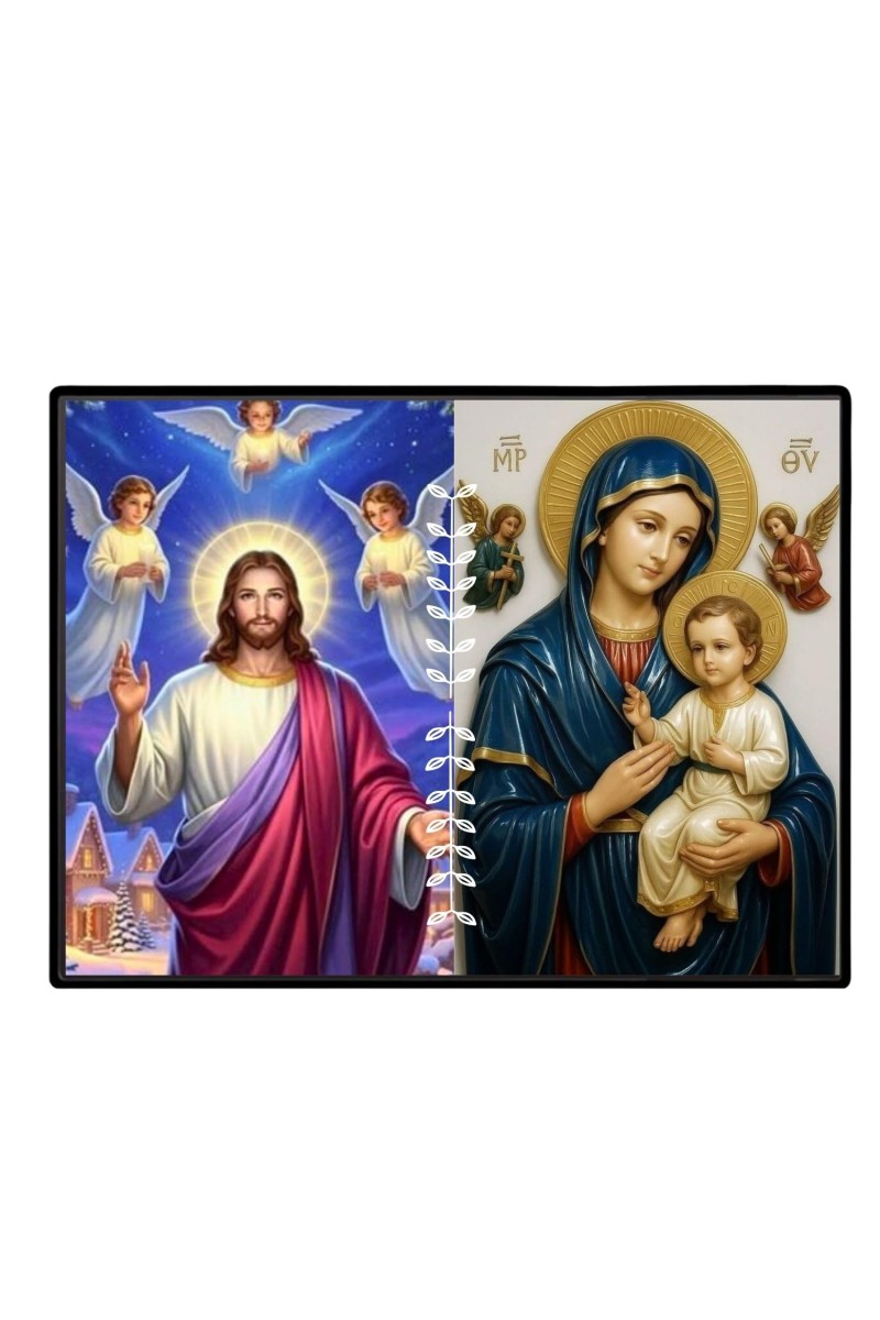 Jesus Lady Of Velankanni Laminated Photo - 11x13 Inches, Divine Blessings For Home & Office And Temple Decoration (F16212)