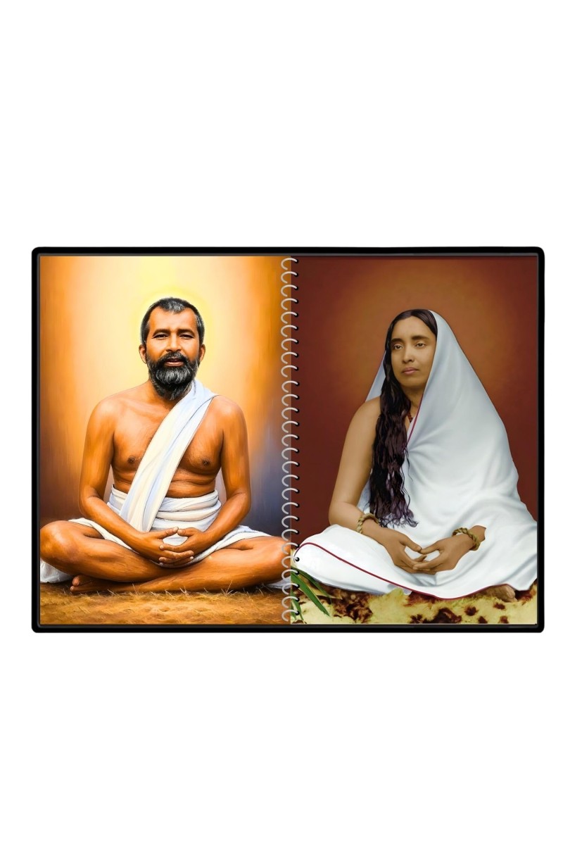 Swami Ramakrishna & Maa Sarada Devi Laminated Photo - 7x9 Inches, Divine Blessings For Home & Office And Temple Decoration (F16322)