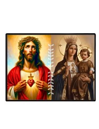 Jesus Lady Of FatimaLaminated Photo - 5x7 Inches, Divine Blessings For Home & Office And Temple Decoration (F16230)