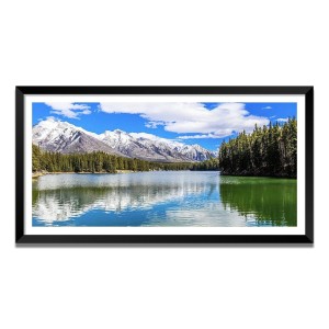Nature Landscape Floating Frame Scenery Digital Print - (I5870) - 24x36 inch Modern Nature Wall Art for Living Room, Bedroom, Office, Hotels, Drawing Room