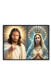 Esus Christ - Blessed Virgin Mary Laminated Photo - 11x13 Inches, Divine Blessings For Home & Office And Temple Decoration (F16434)