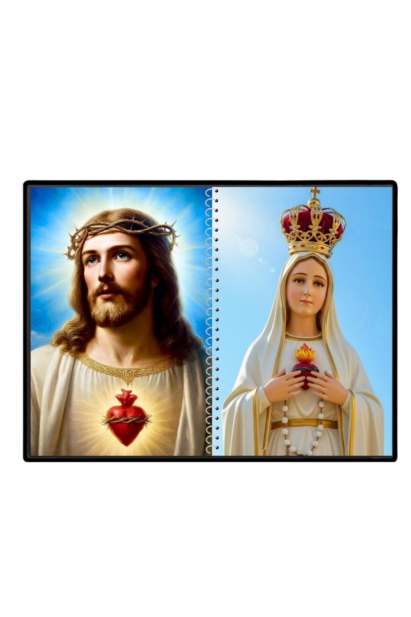 Jesus Christ - Our Lady Of Rosary Laminated Photo - 11x13 Inches, Divine Blessings For Home & Office And Temple Decoration (F16380)