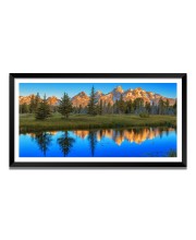 Nature Landscape Floating Frame Scenery Digital Print - (I5841) - 12x24 inch Modern Nature Wall Art for Living Room, Bedroom, Office, Hotels, Drawing Room
