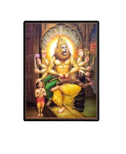 Narasimha Laminated Photo - 5x7 Inches, Divine Blessings for Home & Office and Temple Decoration (5X7)