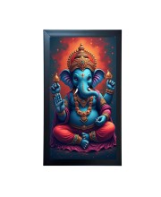 Hitech Sales Lord Ganeshji, Ganpati Bappa Murti Religious Art Photo Frame – Acrylic Wall Decor for Home, Office & Temple (39.5 x 24.3 cm)